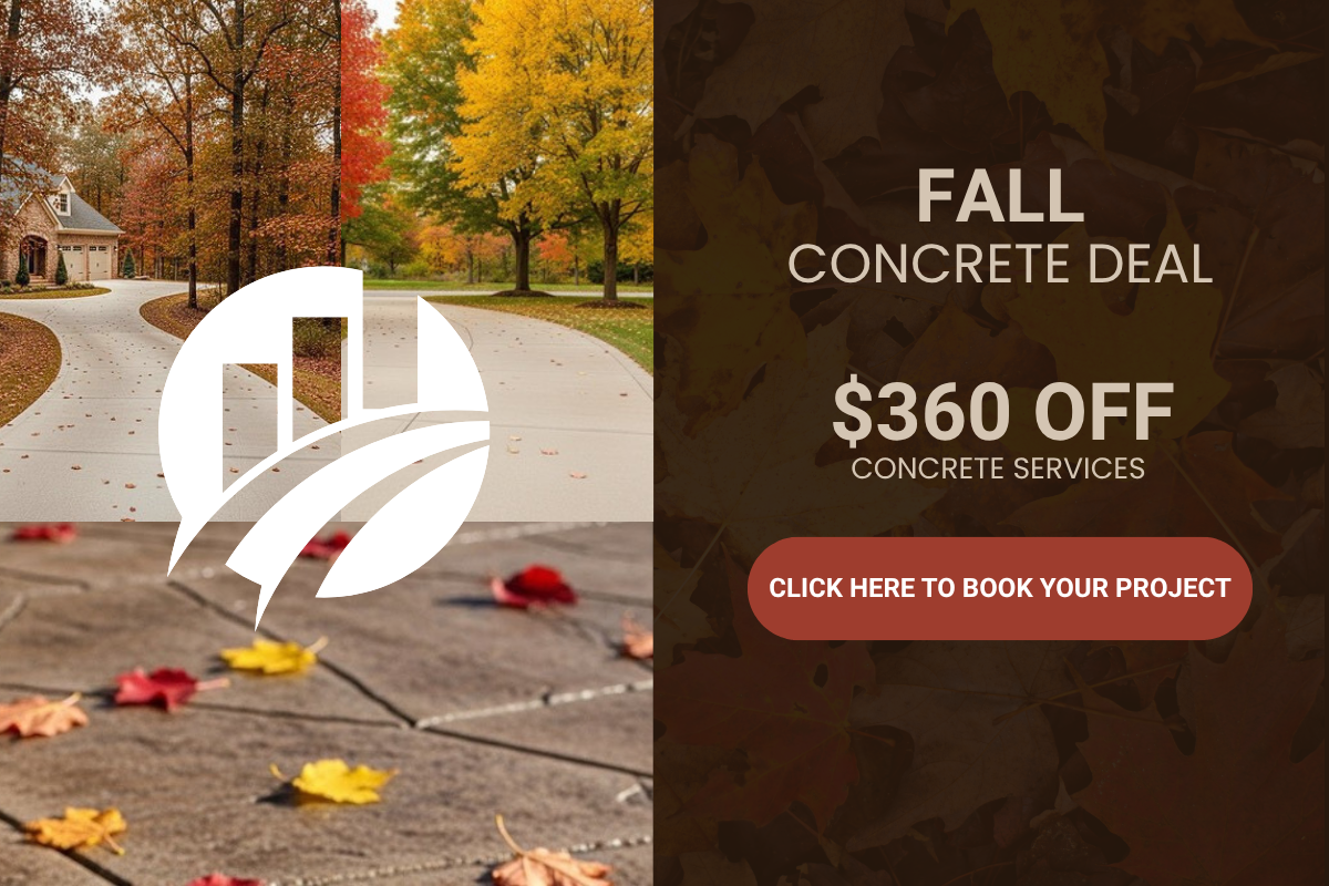 Fortis paving fall $360 off concrete services popup.